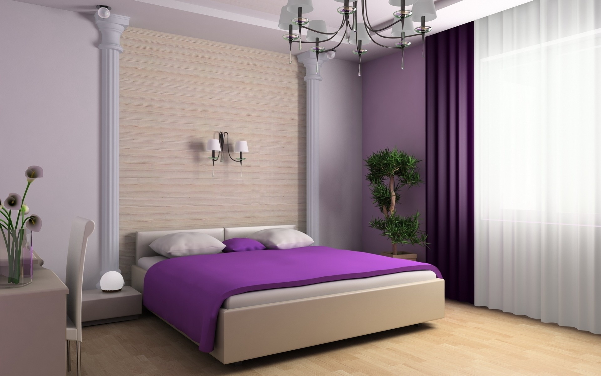 conception lit chambre style salon appartement