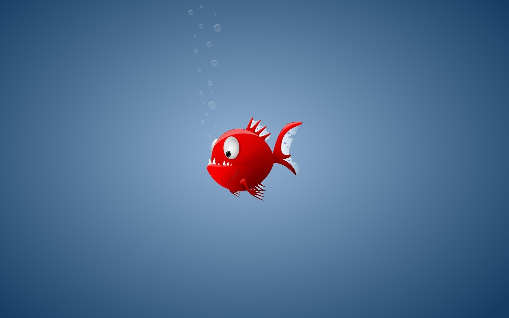 minimalismo piranha pesce