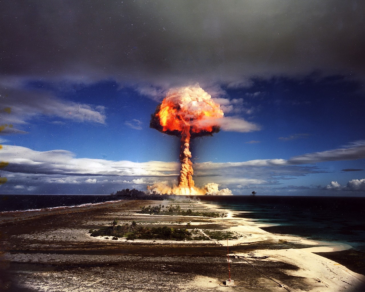 nuclear explosion color photo