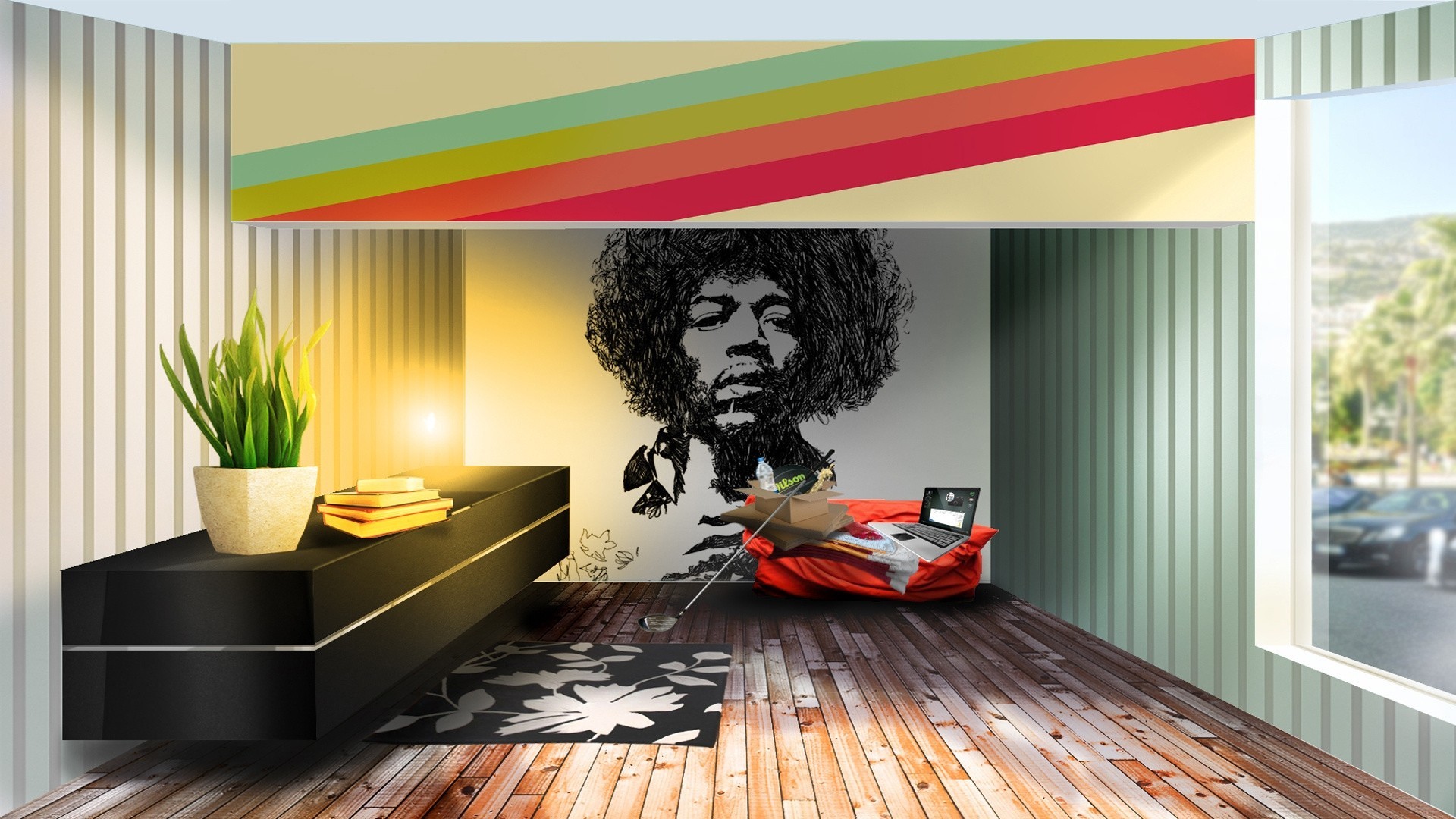 stanza hendrix salone finestra