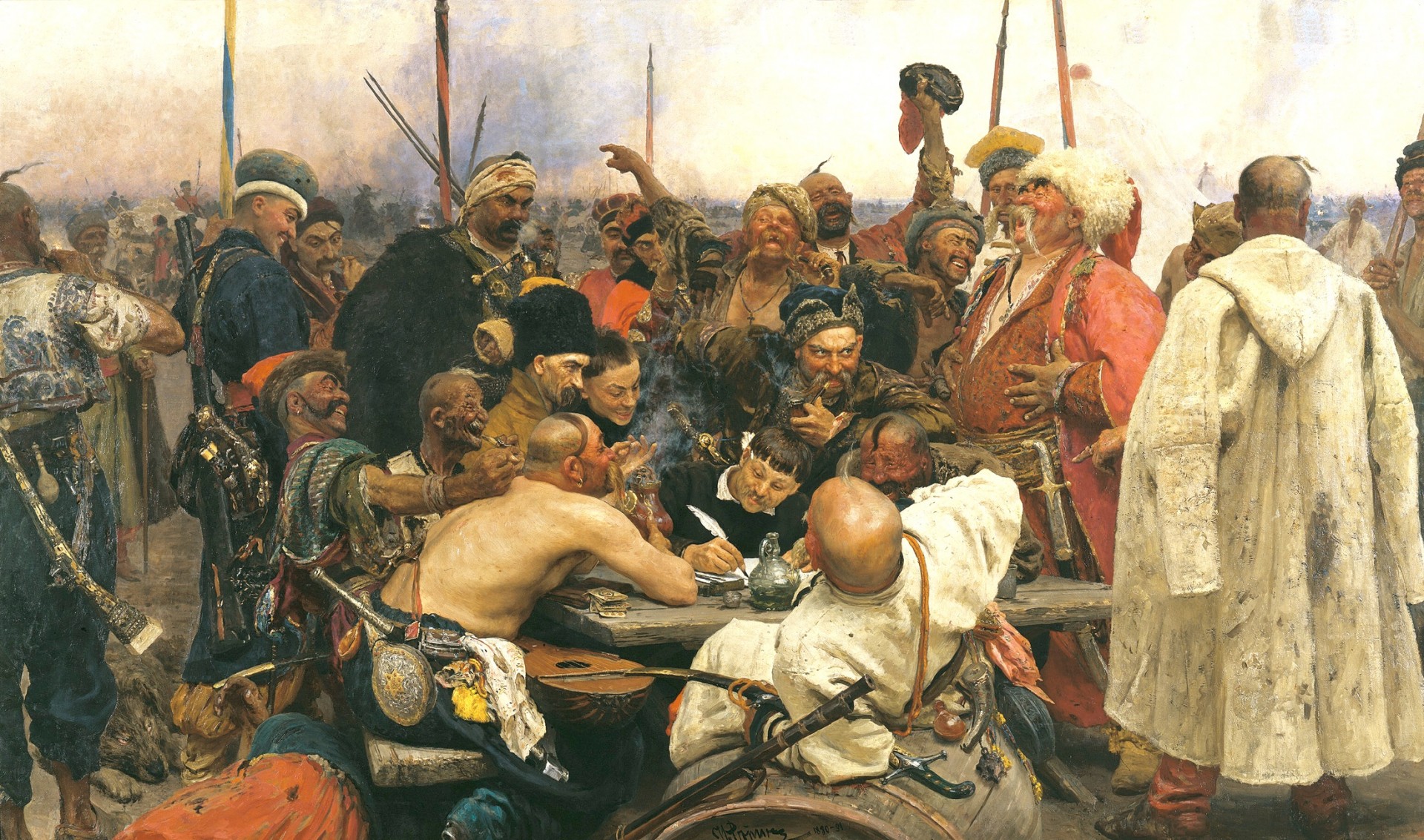 ilya repin zaporoże piszą list do sułtana tureckiego obraz