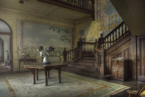 Chambre du manoir en dehors de la ville