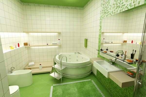 Le design de la salle de bain est superbe