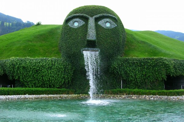 Unusual Green Waterfall Design