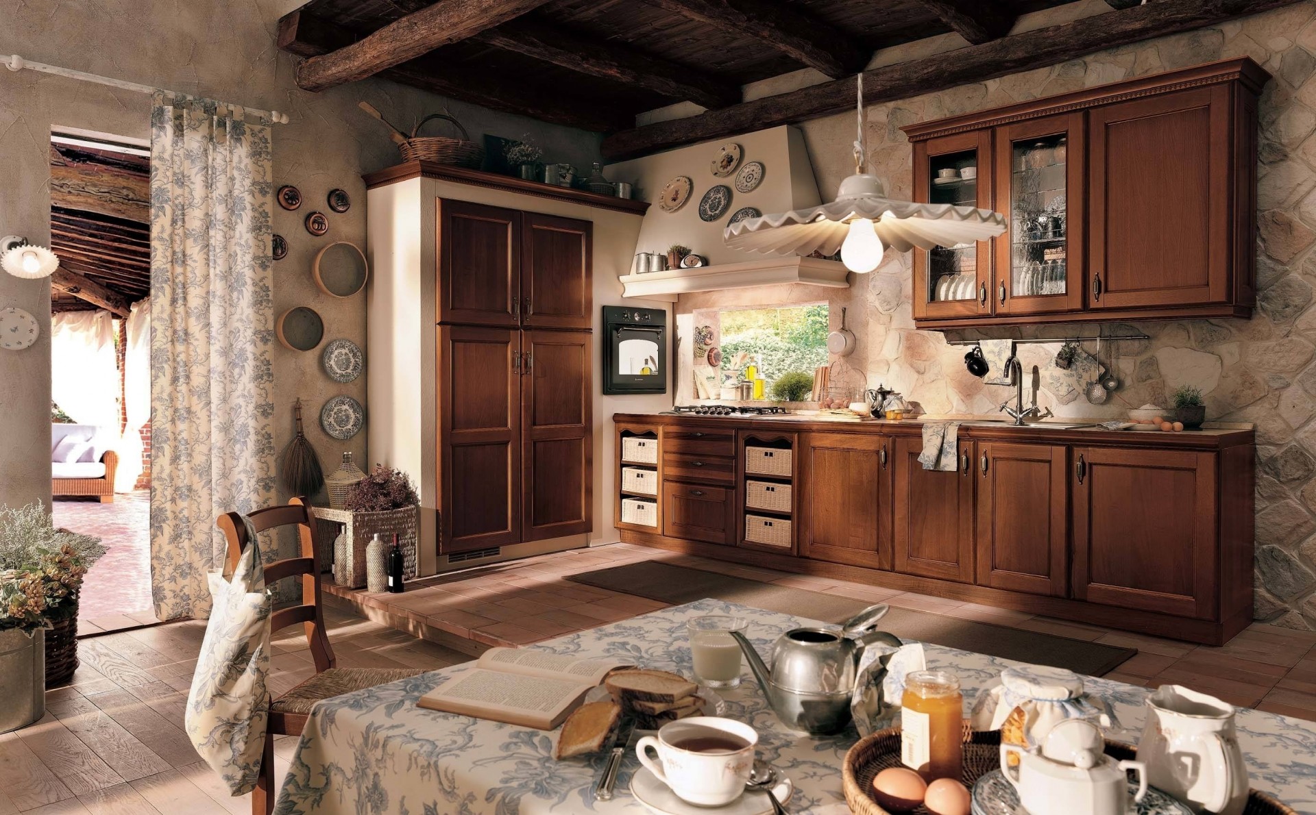 villa design cucina salone stile