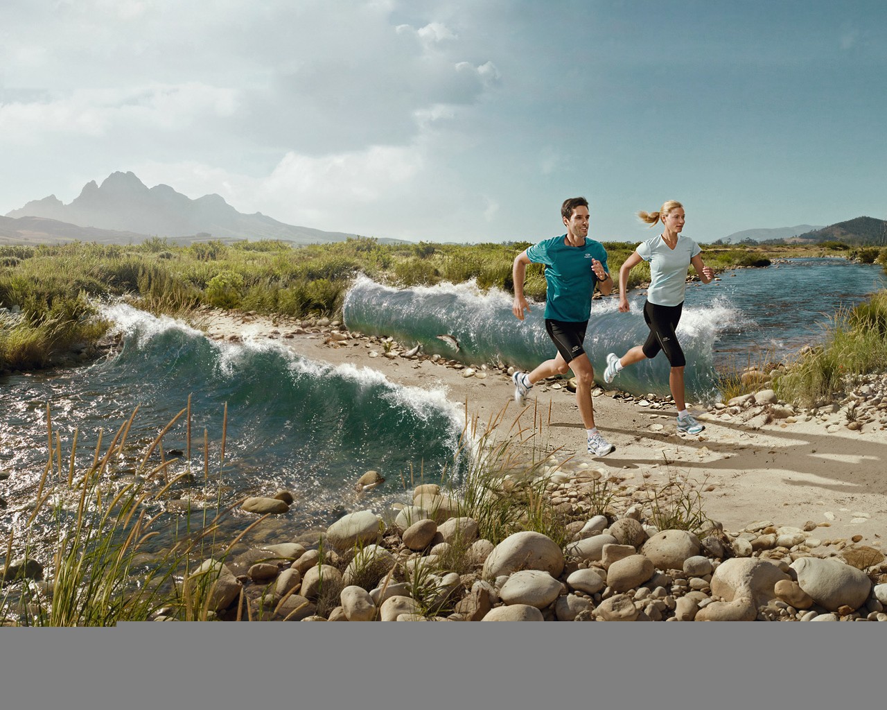 río correr pista agua