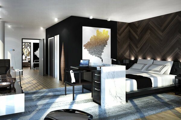 Chambre design dans un style moderne