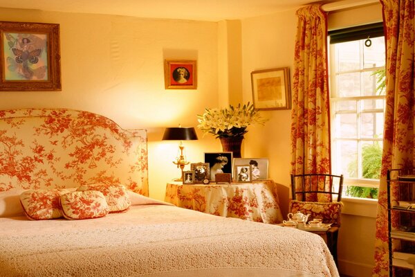 Bedroom design in Provence style