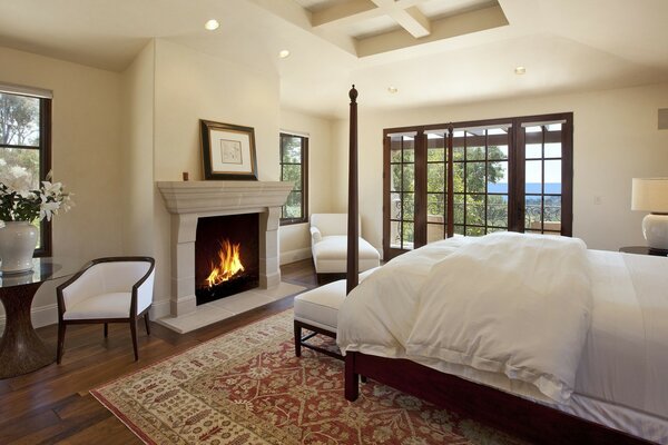 Chambre confortable avec vue sur la mer