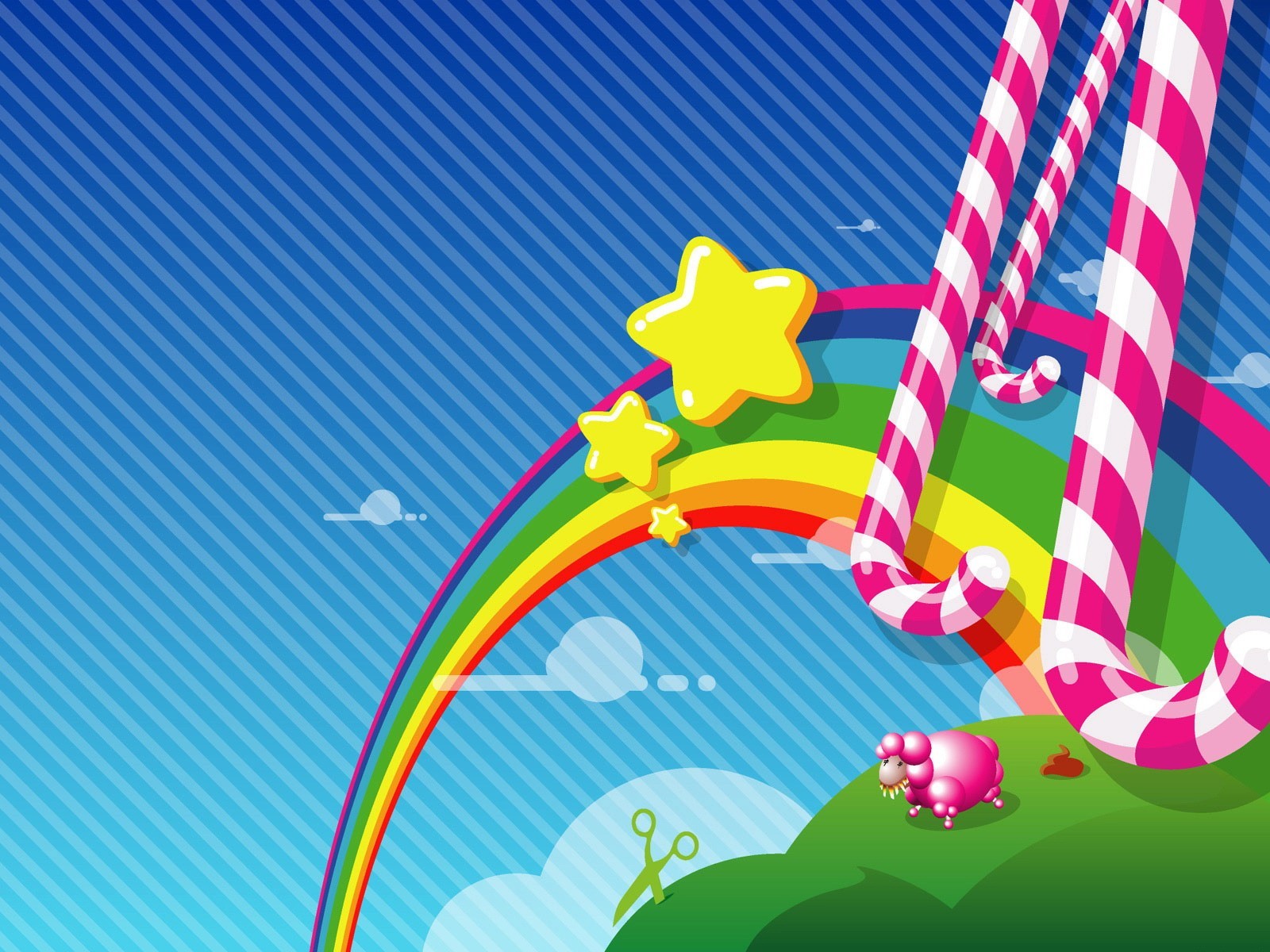 rainbow star vector