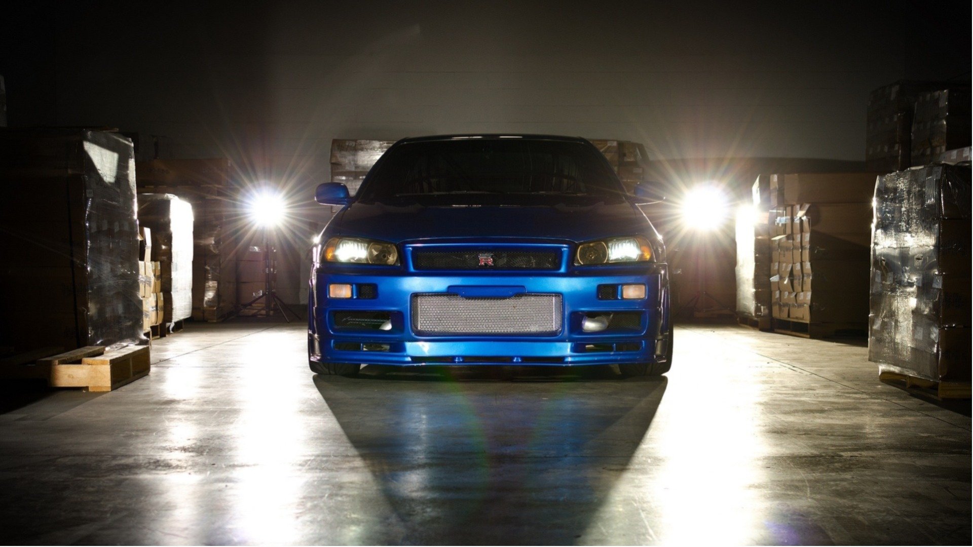 nissan nissan gt-r orizzonte r34 veloce e furioso fast and furious 4 auto blu macchina