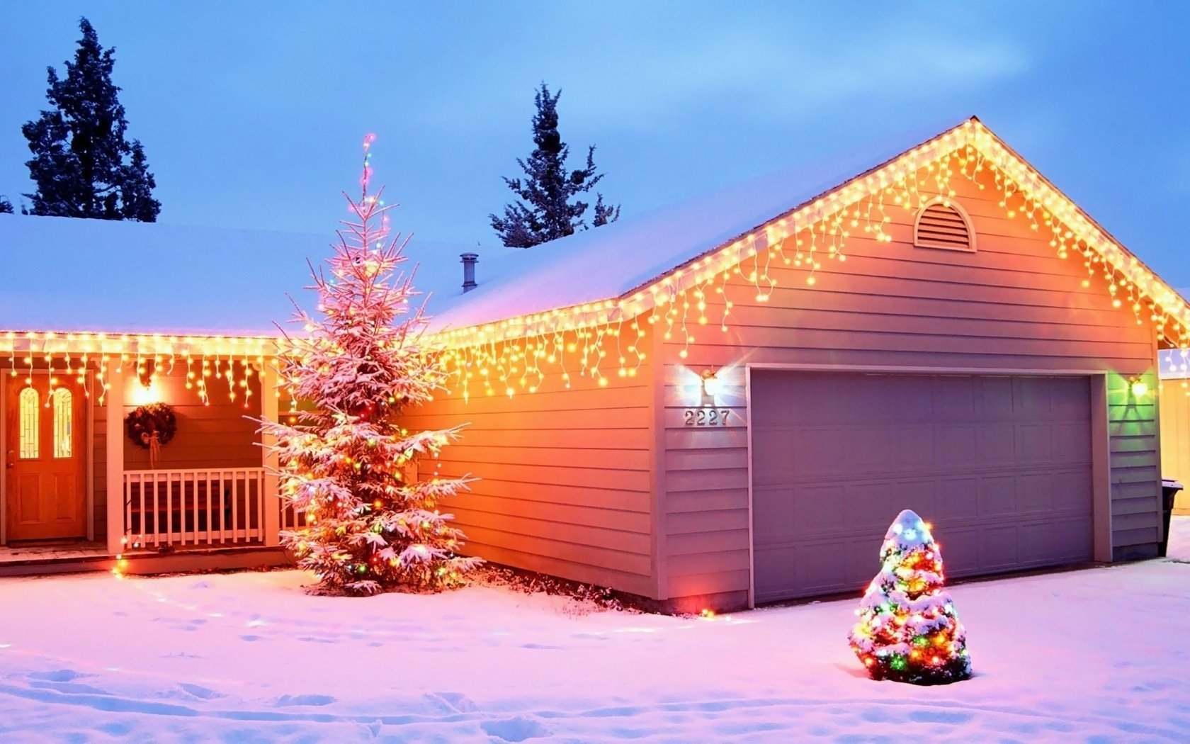 neujahr weihnachtsbaum haus