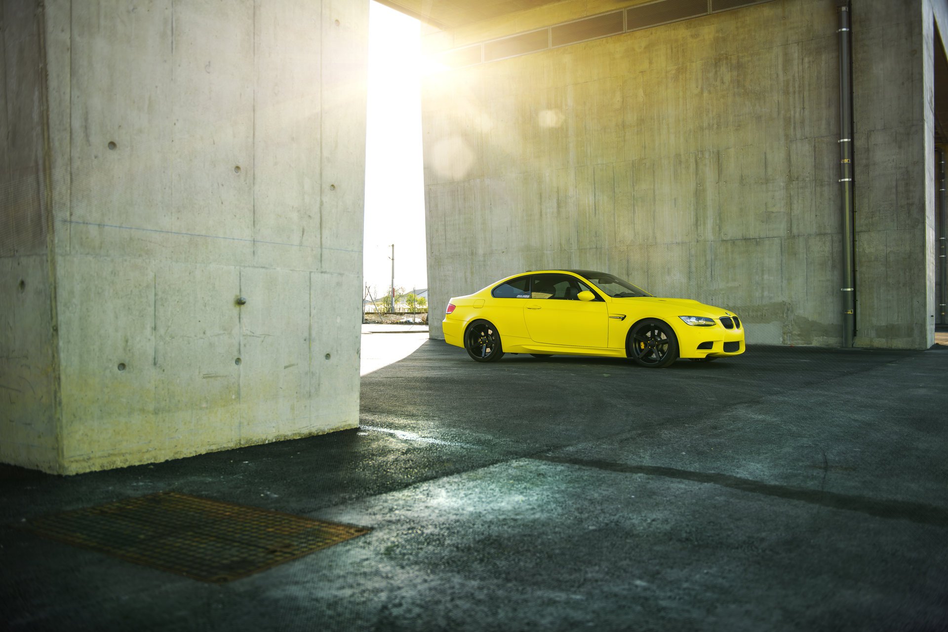 bmw e92 m3 cóncavo profundo bmw tuning amarillo llantas