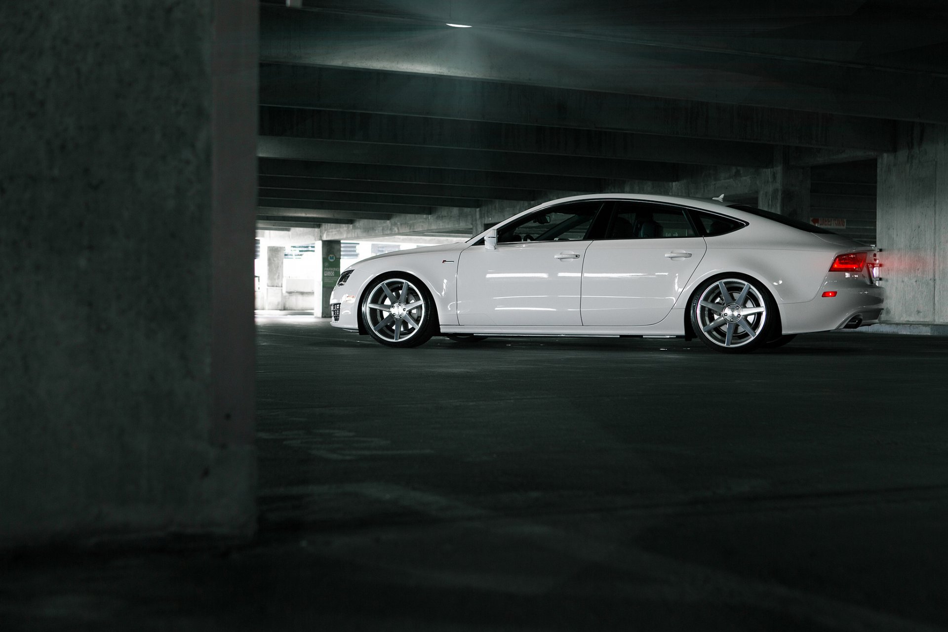 audi a7 tuning vossen weiß audi a7 weiß auto parkplatz