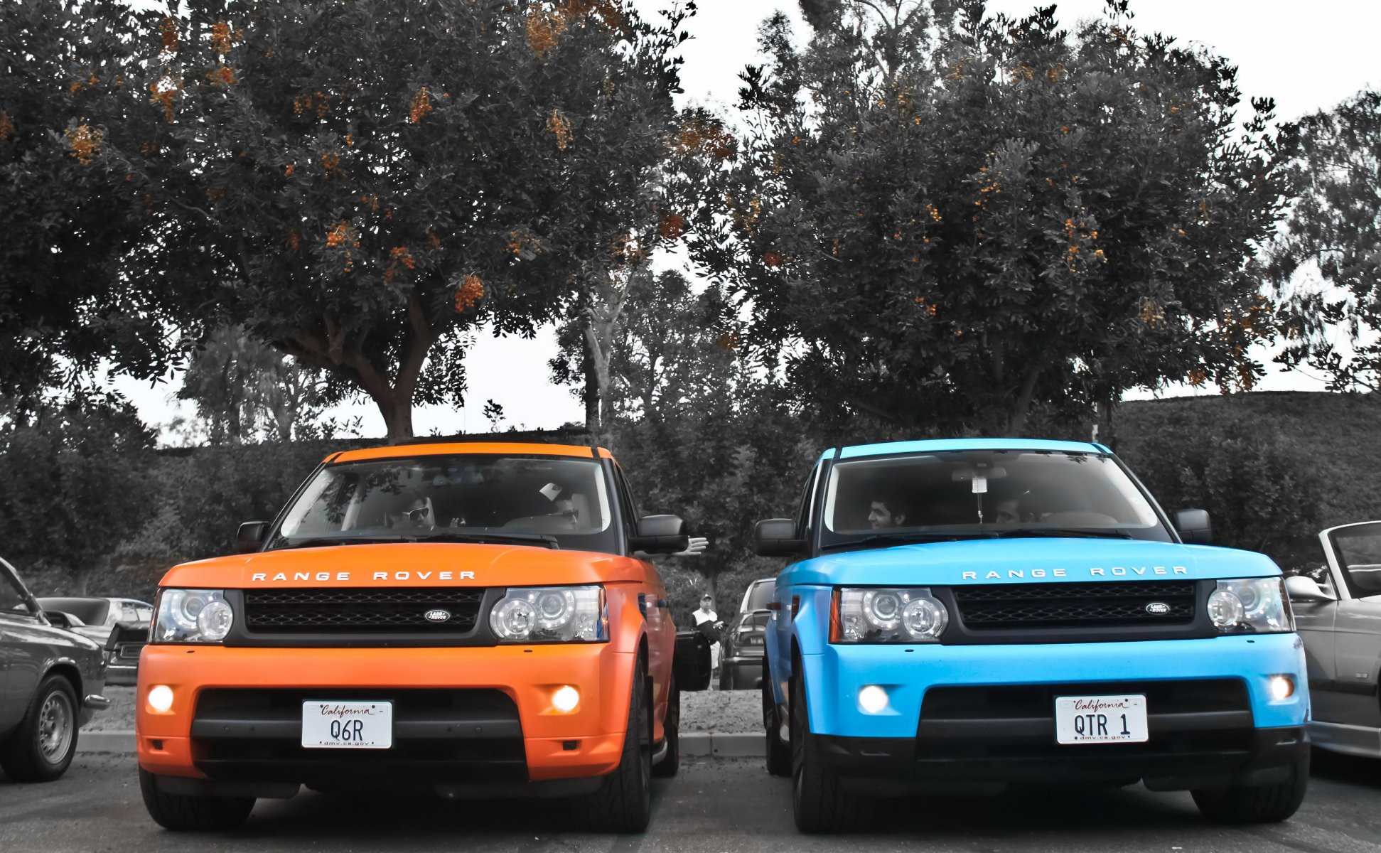 land rover range rover deporte azul naranja land rover jeep