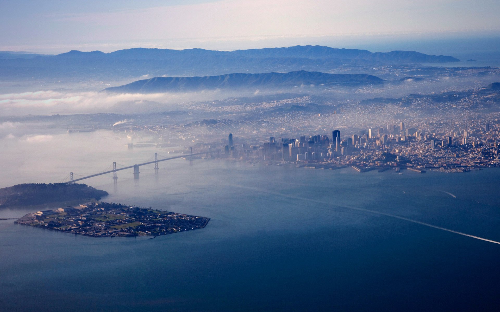 stati uniti ponte città california baia nebbia