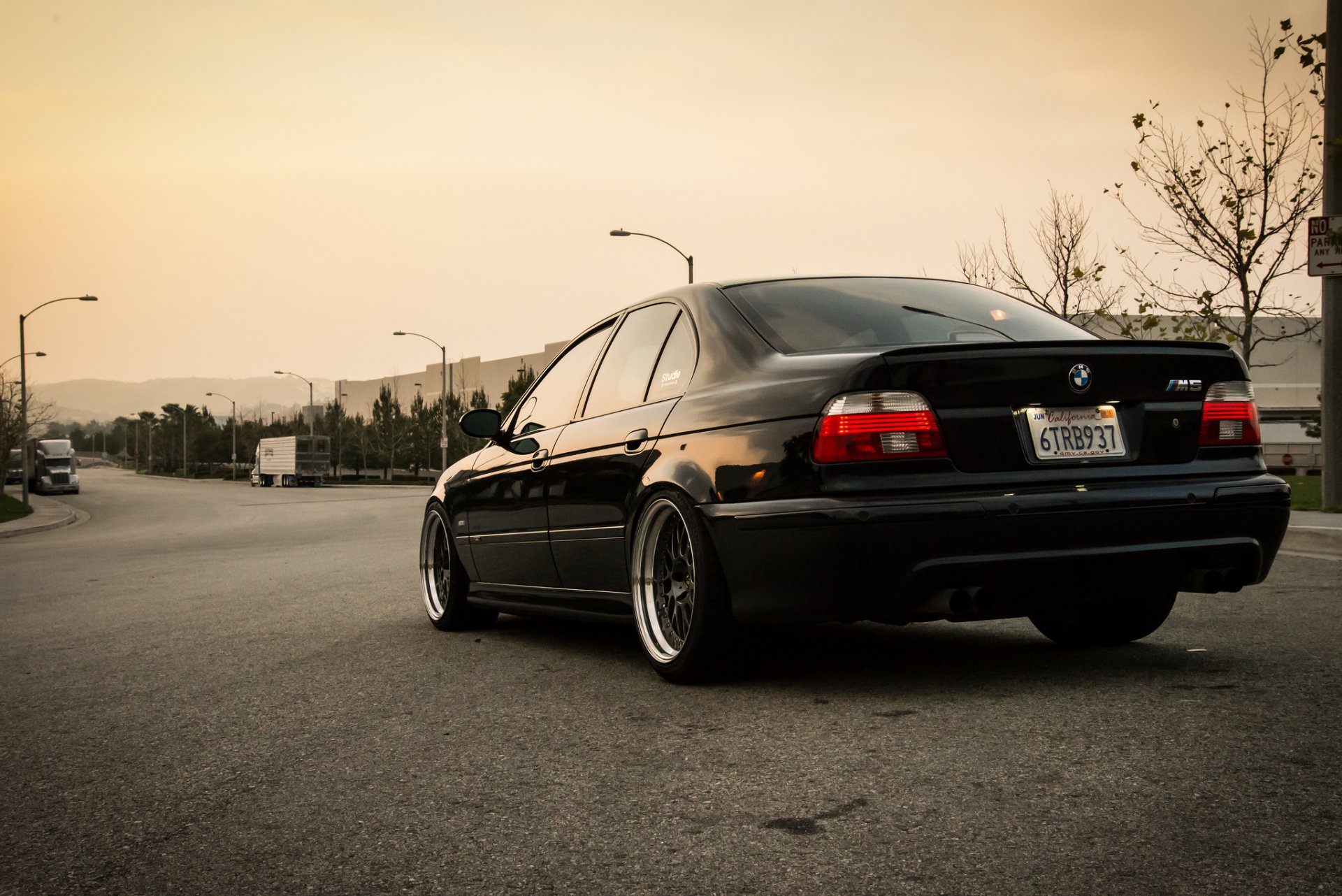 bmw e39 m5 bmw faros bbs negro tuning posición carretera