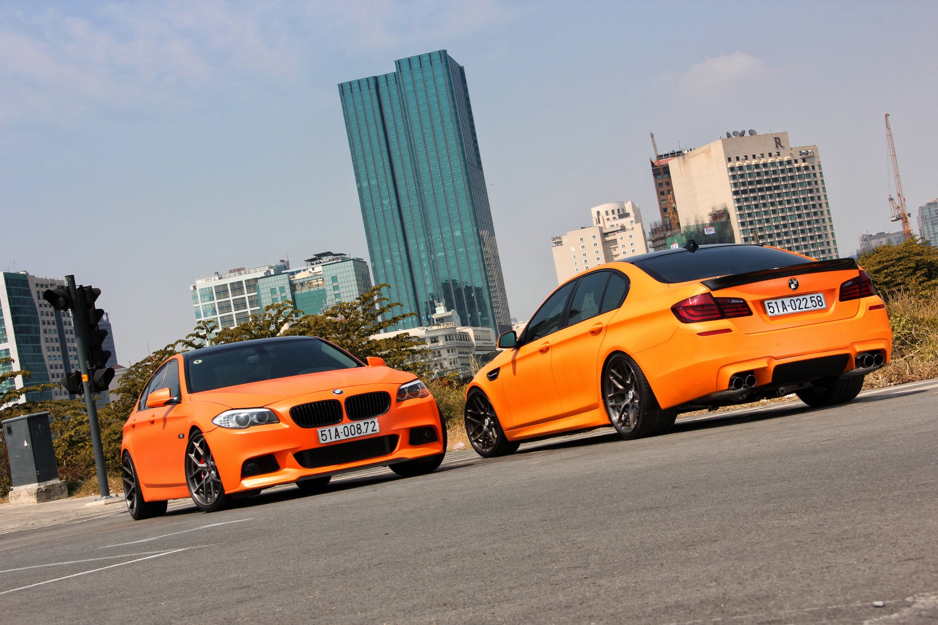 bmw m5 f10 mat orange tuning