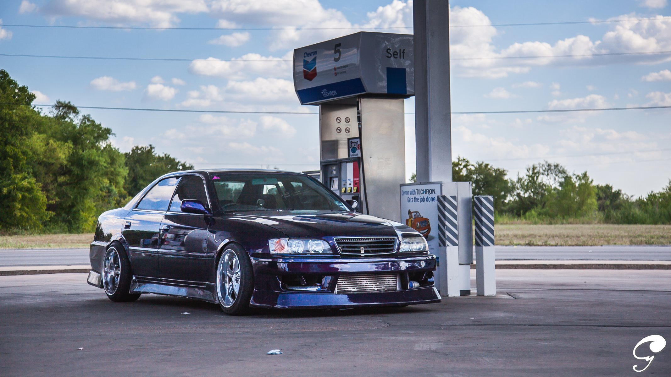 toyota chaser tuning blu tourer v toyota chaser rifornimento di carburante