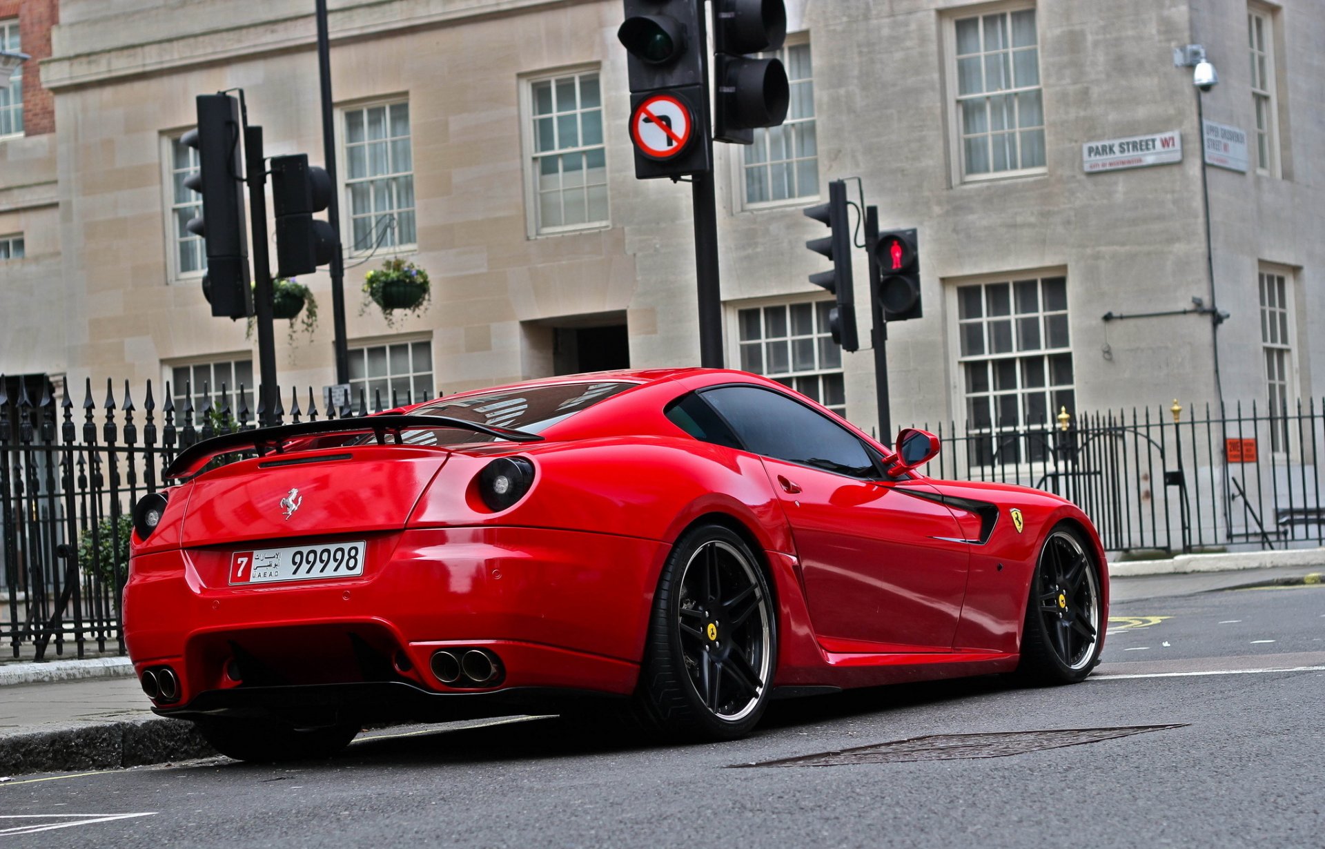 ferrari 599 gto феррари красный город суперкар