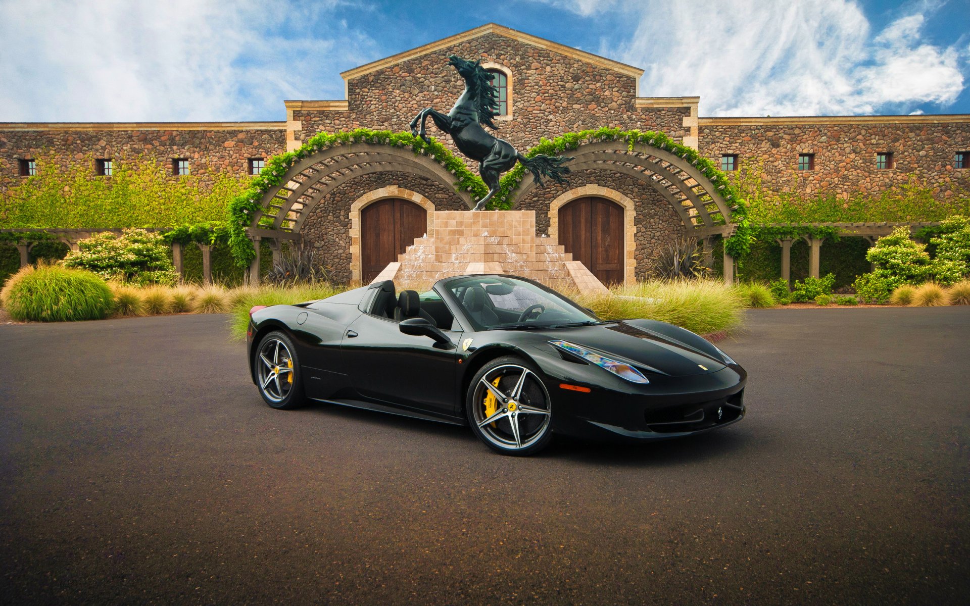 ferrari 458 spider supercar avtooboi ferrari black hq wallpaper