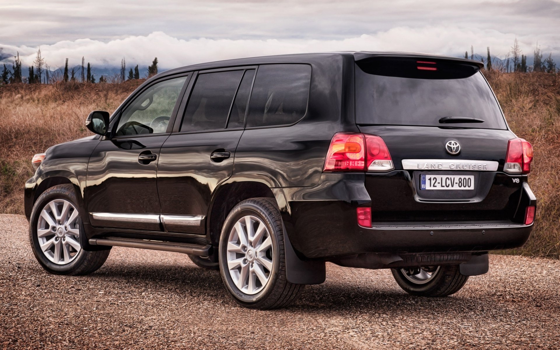 toyota land cruiser toyota land cruiser cruzac jeep suv rear view bushes sky