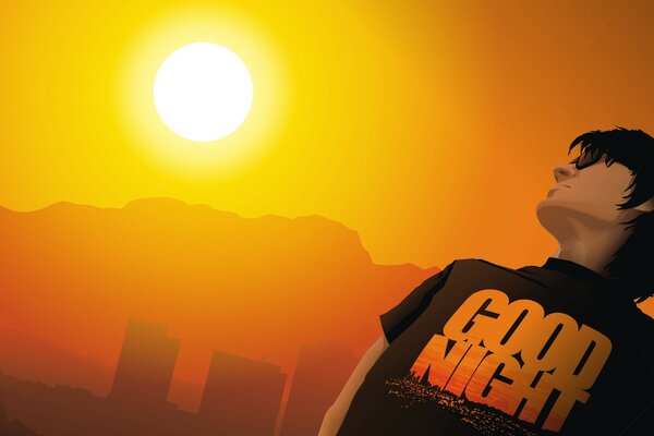 Sur le t-shirt, l inscription sur le vecteur solaire