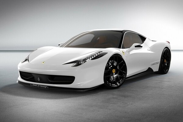 Tuning blanco Ferrari EA fondo gris