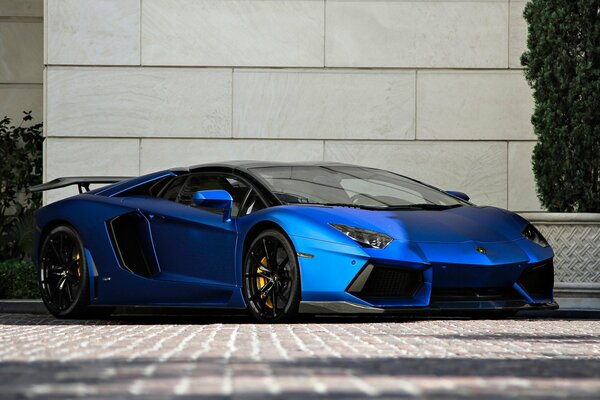 Matte Blue Lamborghini Aventador