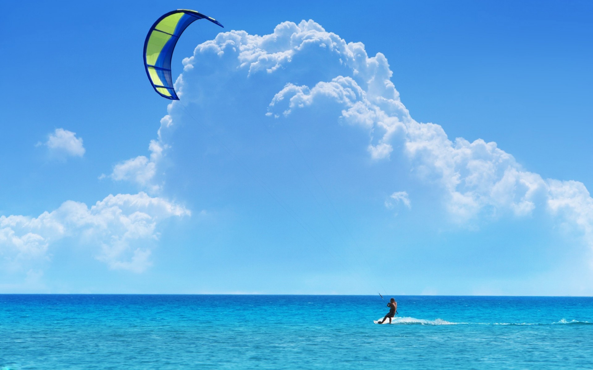 kite surf cielo nuvole mare