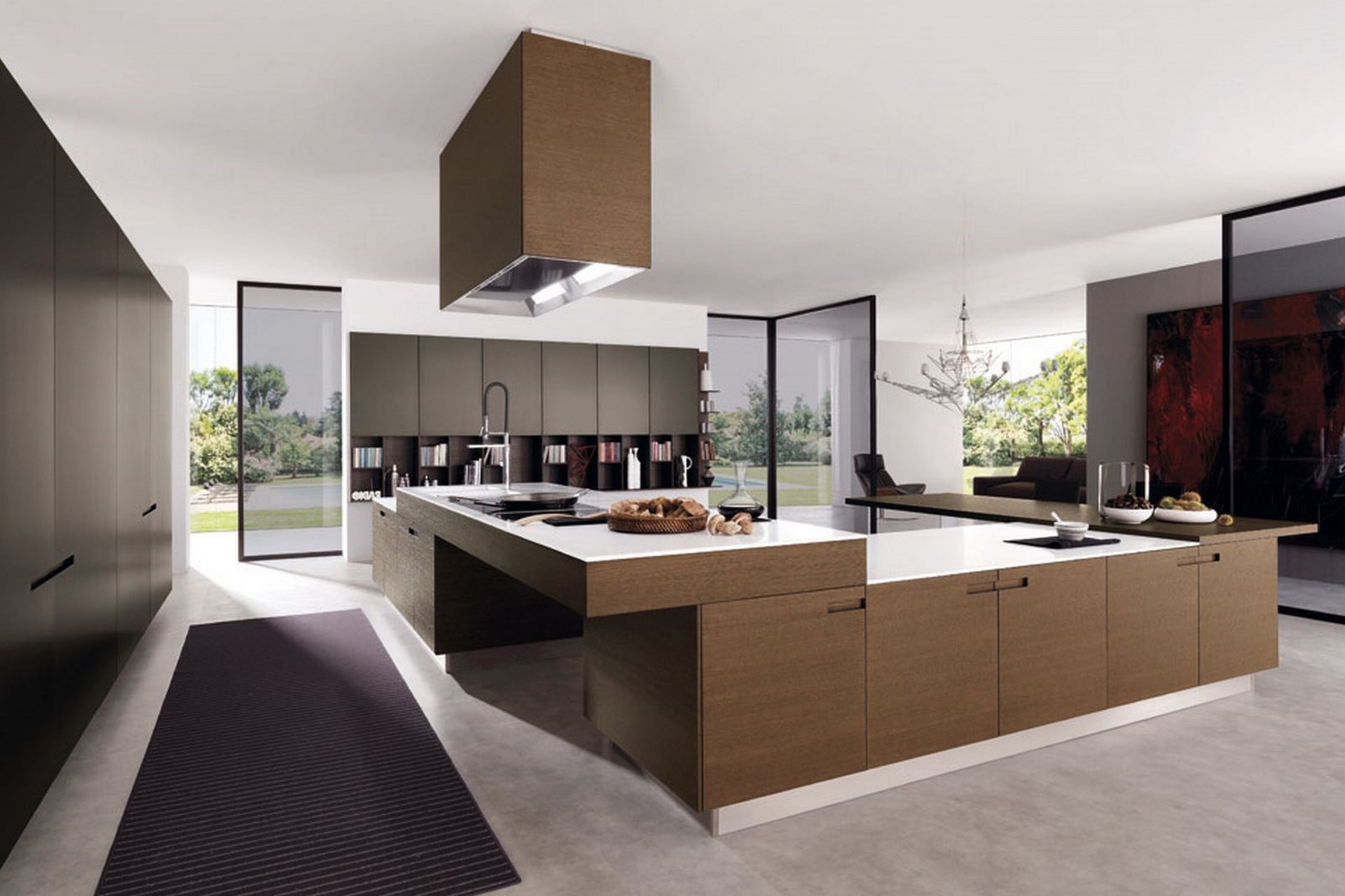 design style villa contemporary kitchen salon