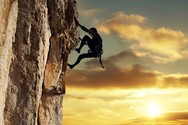 Climbing a climber up a cliff