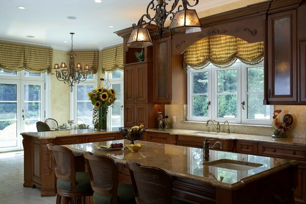 Modern kitchen in the old style