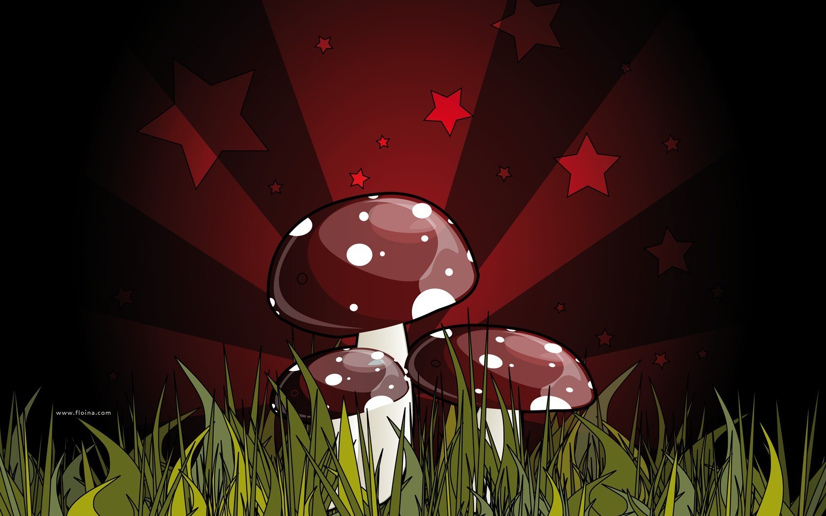 figure champignon champignons champignon venimeux rouge vert mortel sombre