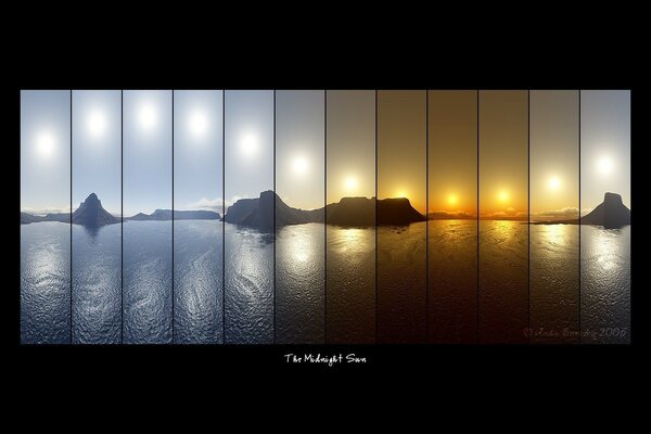 The sun, the sea and the endless horizon in an unusual photo shoot