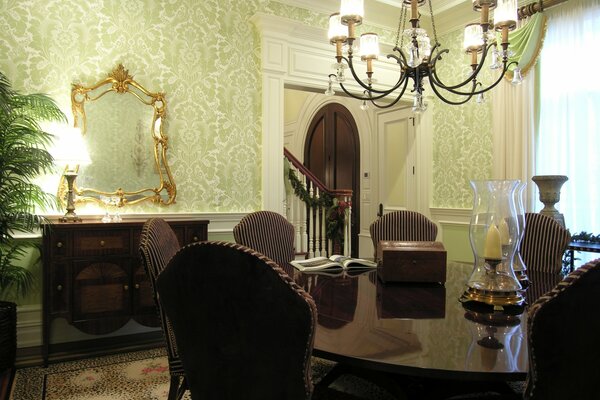 The interior of the living room in the villa