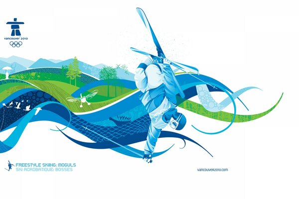 The poster of the 2010 Vancouver Olympics