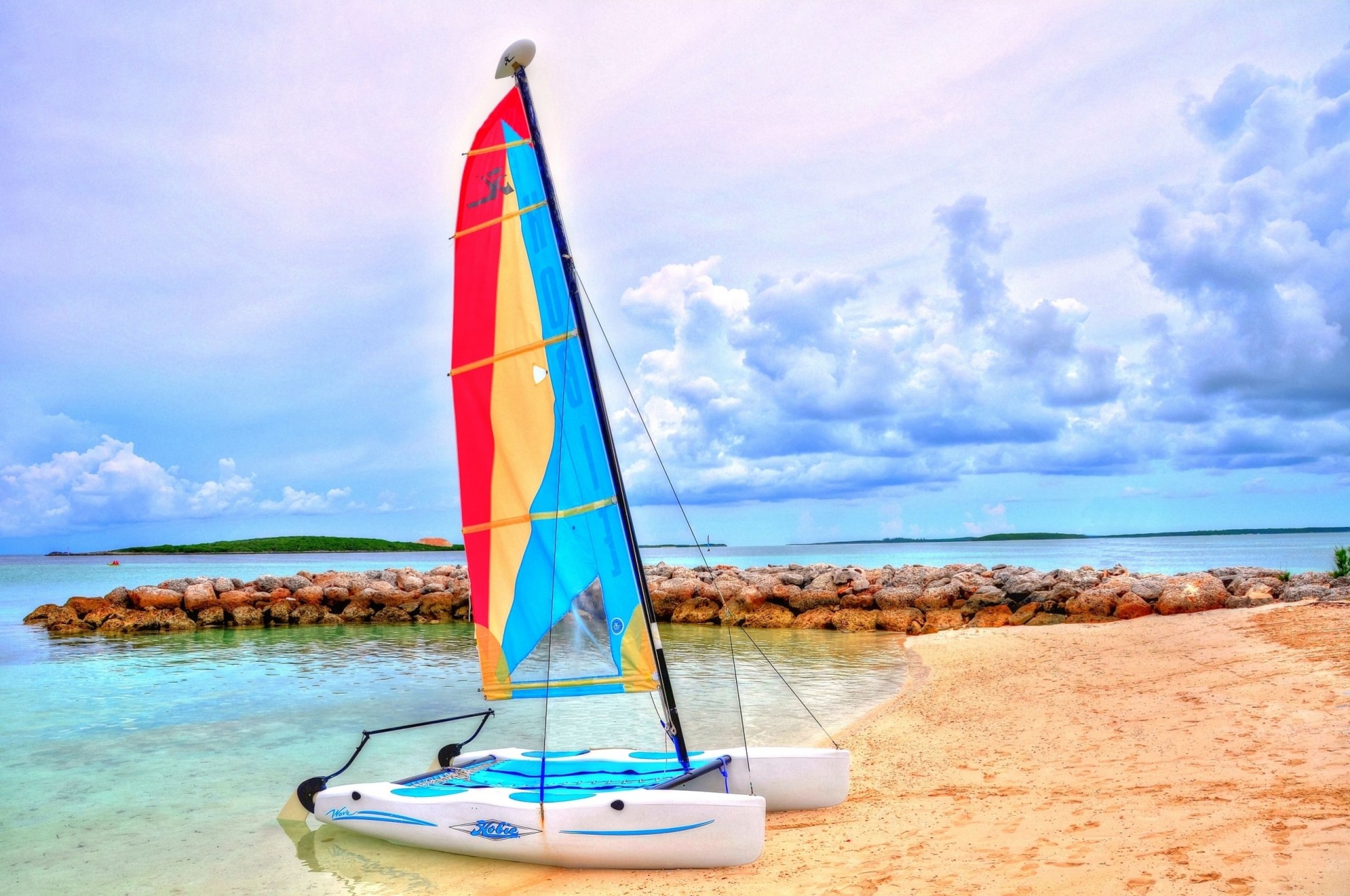 voile plage océan atlantique océan bahamas bahamas catamaran