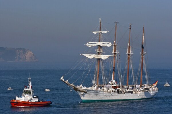 Ships In the greatness of the ocean