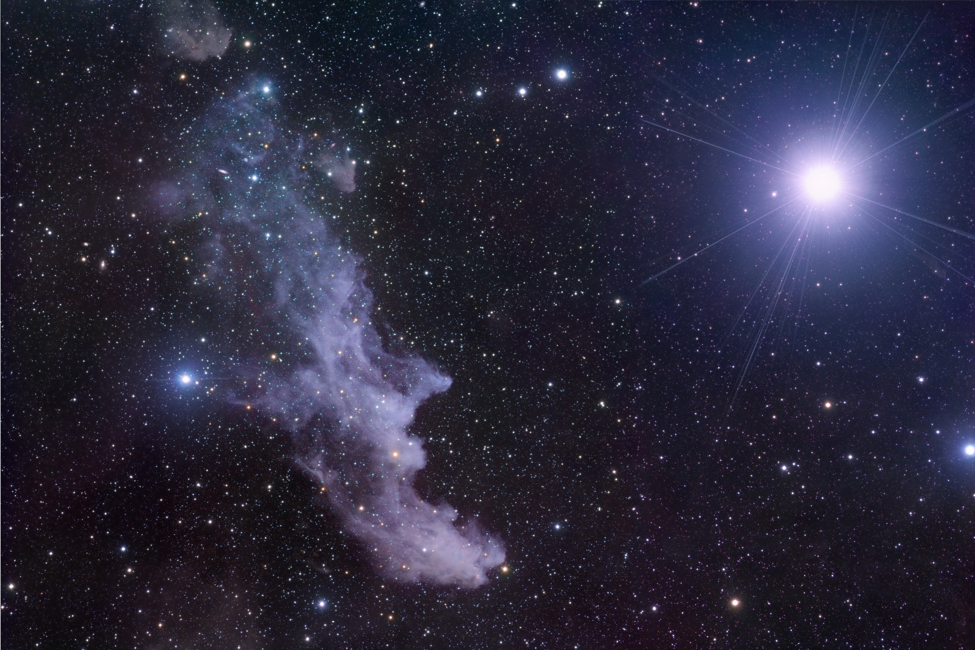 reflection nebula witch head riegel orion star space