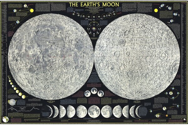 Image of the moon map in detail