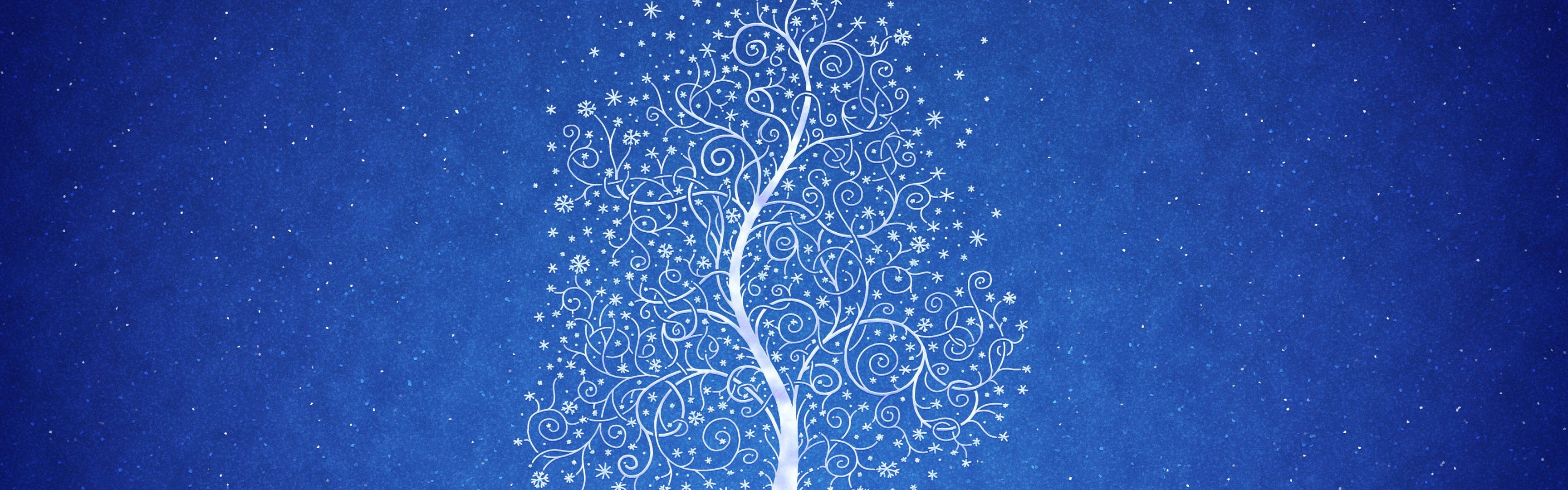 arbre neige modèle bleu