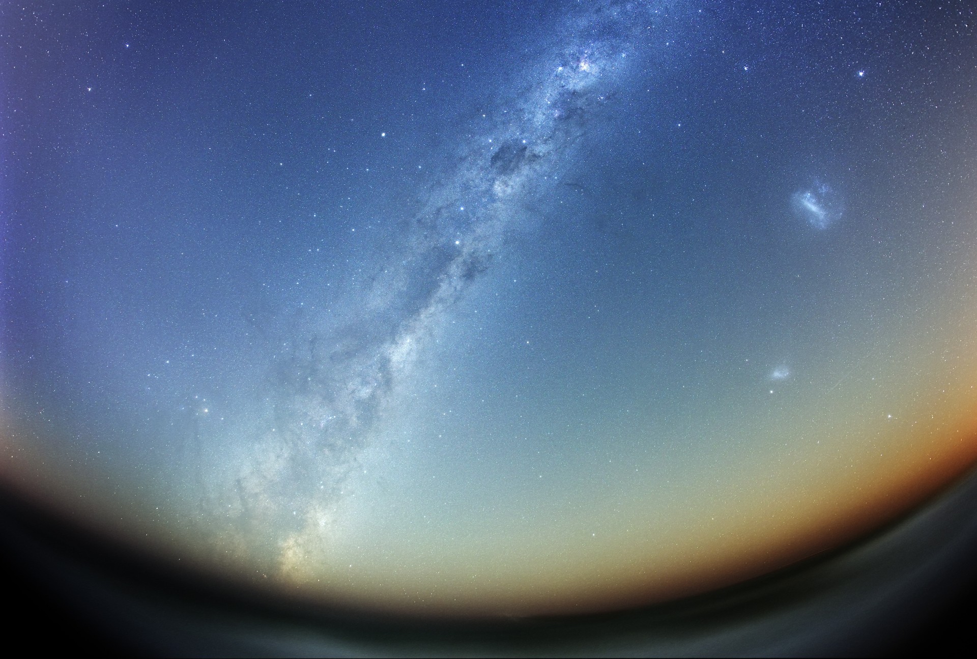 galaxy milky way panorama magellanic cloud