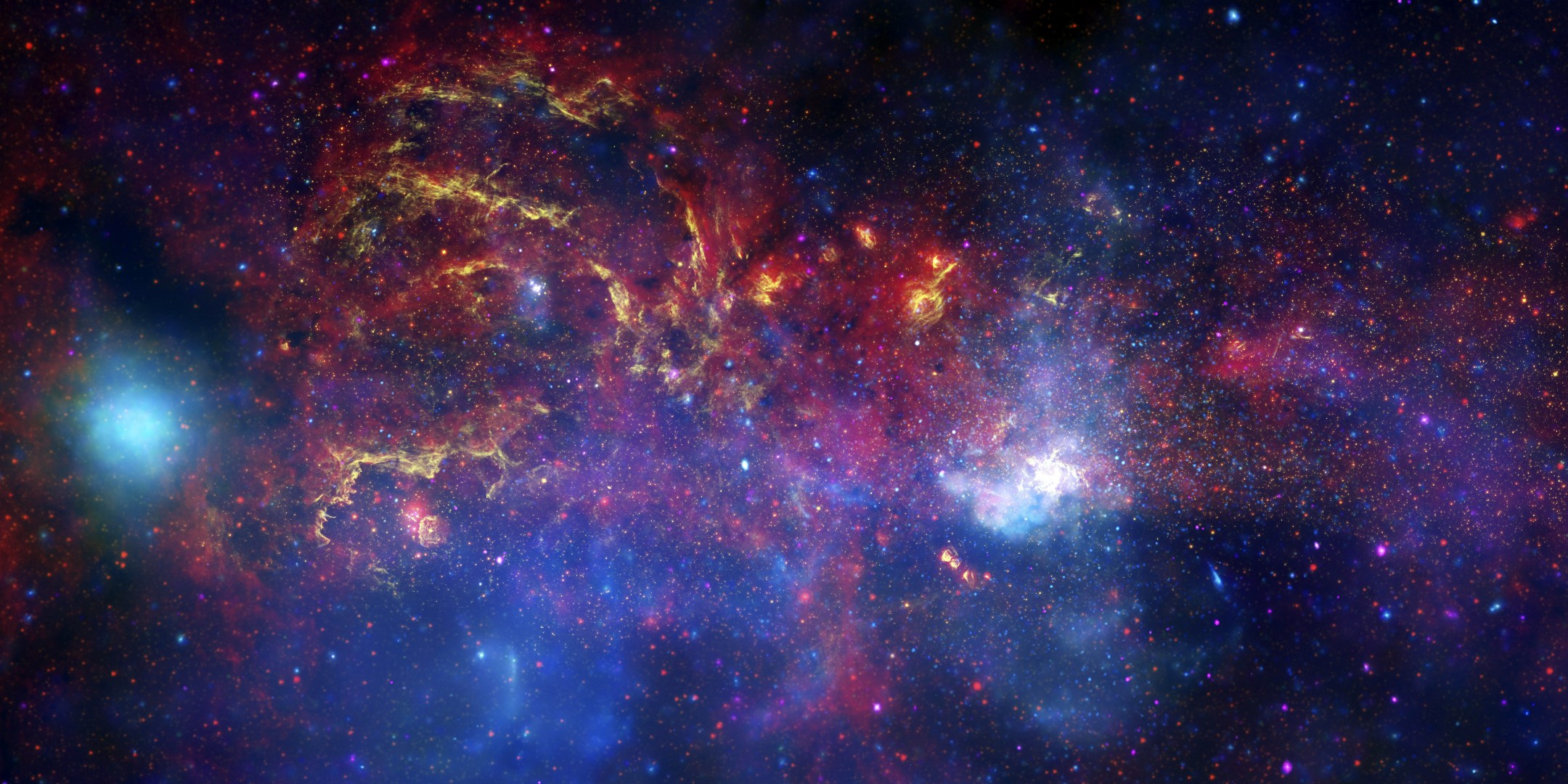 hubble chandra astronomía centro galaxia vía láctea spitzer