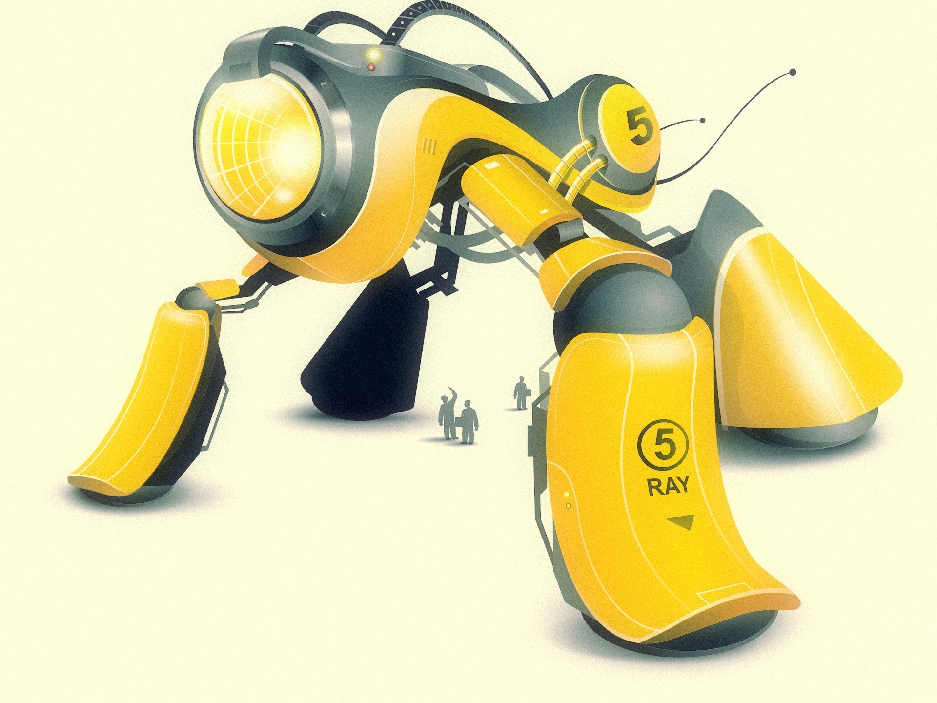 giallo robot vettore