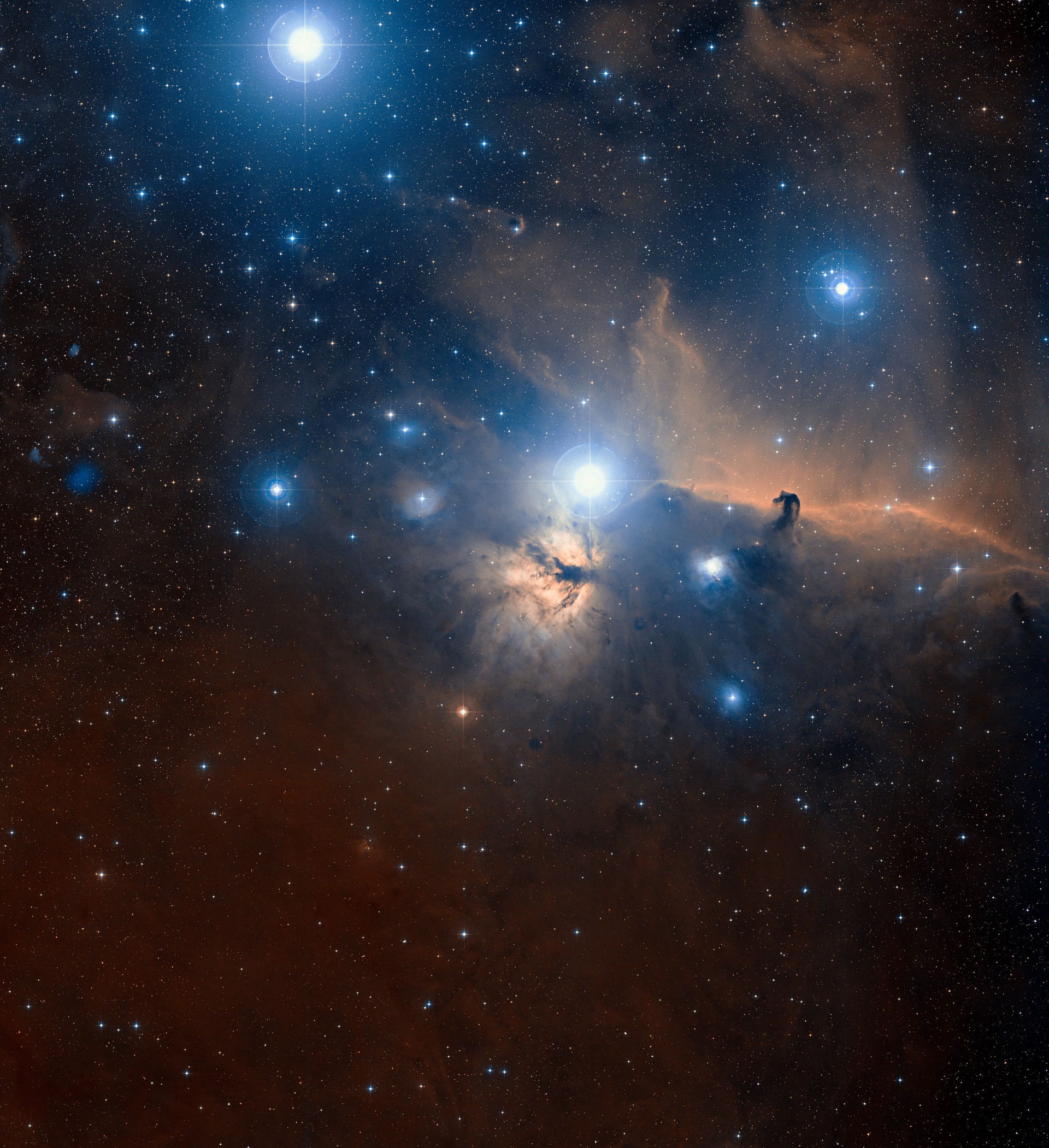 cabeza de caballo orión nebulosa llama constelación