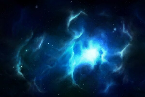 A nebula in space, clouds. Art