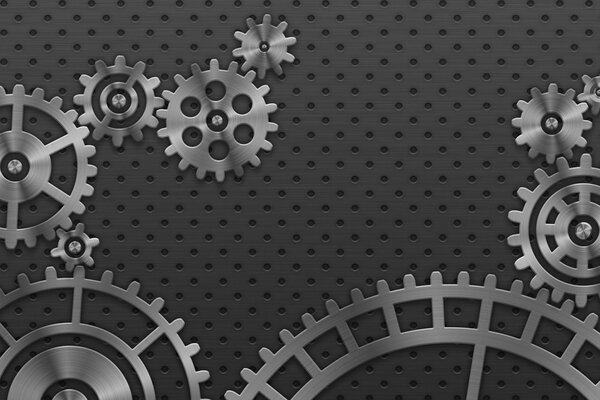 Mechanism of gears of different sizes