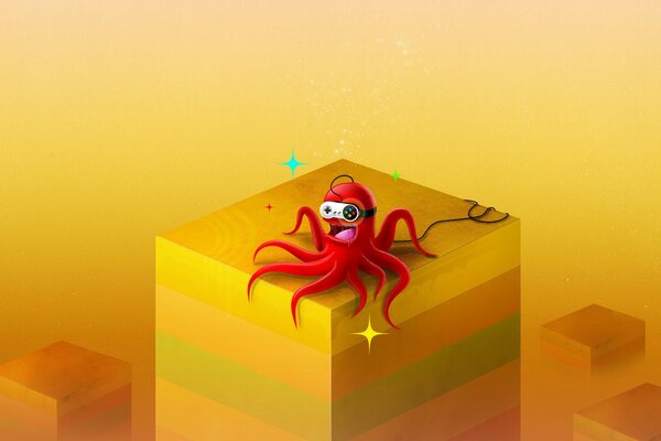 Octopus in Cuba cool 3d drawing