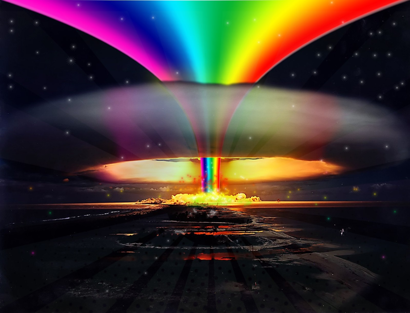 nucléaire arc en ciel explosion